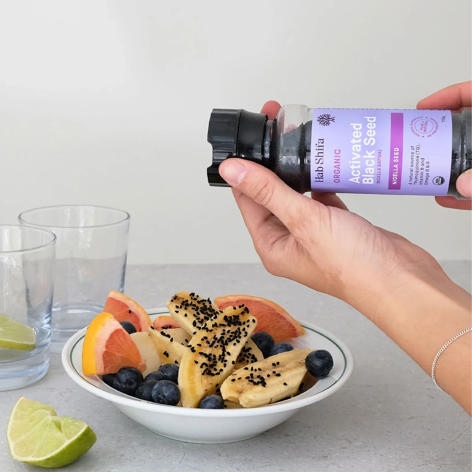 Hab Shifa Organic & Activated Black Seed Grinder 110g, Pure & Natural
