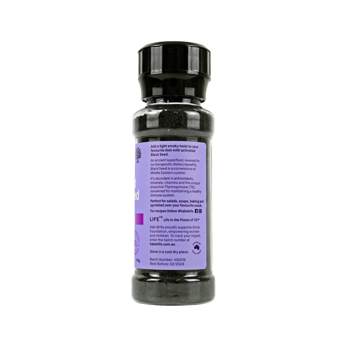 Hab Shifa Organic & Activated Black Seed Grinder 110g, Pure & Natural - Image 3