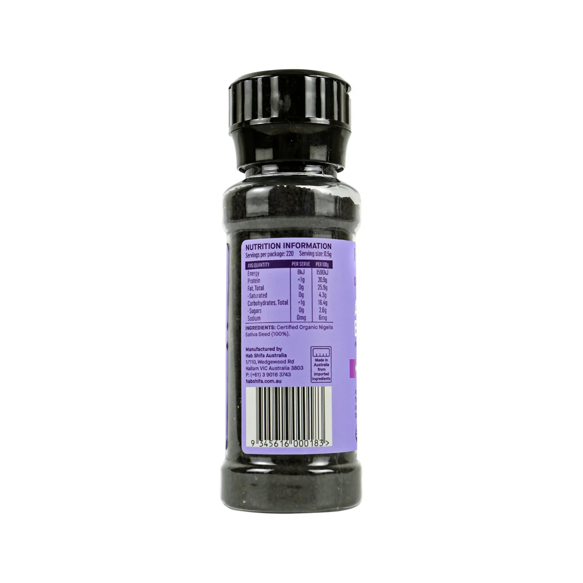 Hab Shifa Organic & Activated Black Seed Grinder 110g, Pure & Natural - Image 4