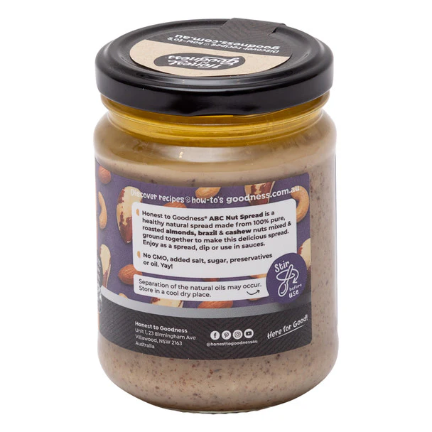 Honest To Goodness Natural ABC {Almonds, Brazil & Cashew Nuts} 240g, 100% Pure Nuts - Image 2