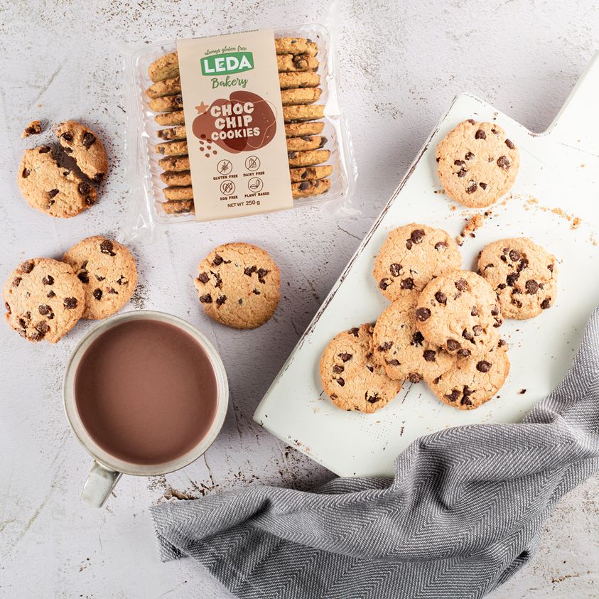 LEDA Bakery Range Choc Chip Cookies  250g, Home-Baked Style