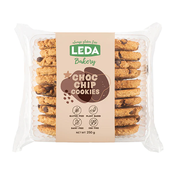 LEDA Bakery Range Choc Chip Cookies  250g, Home-Baked Style - Image 2