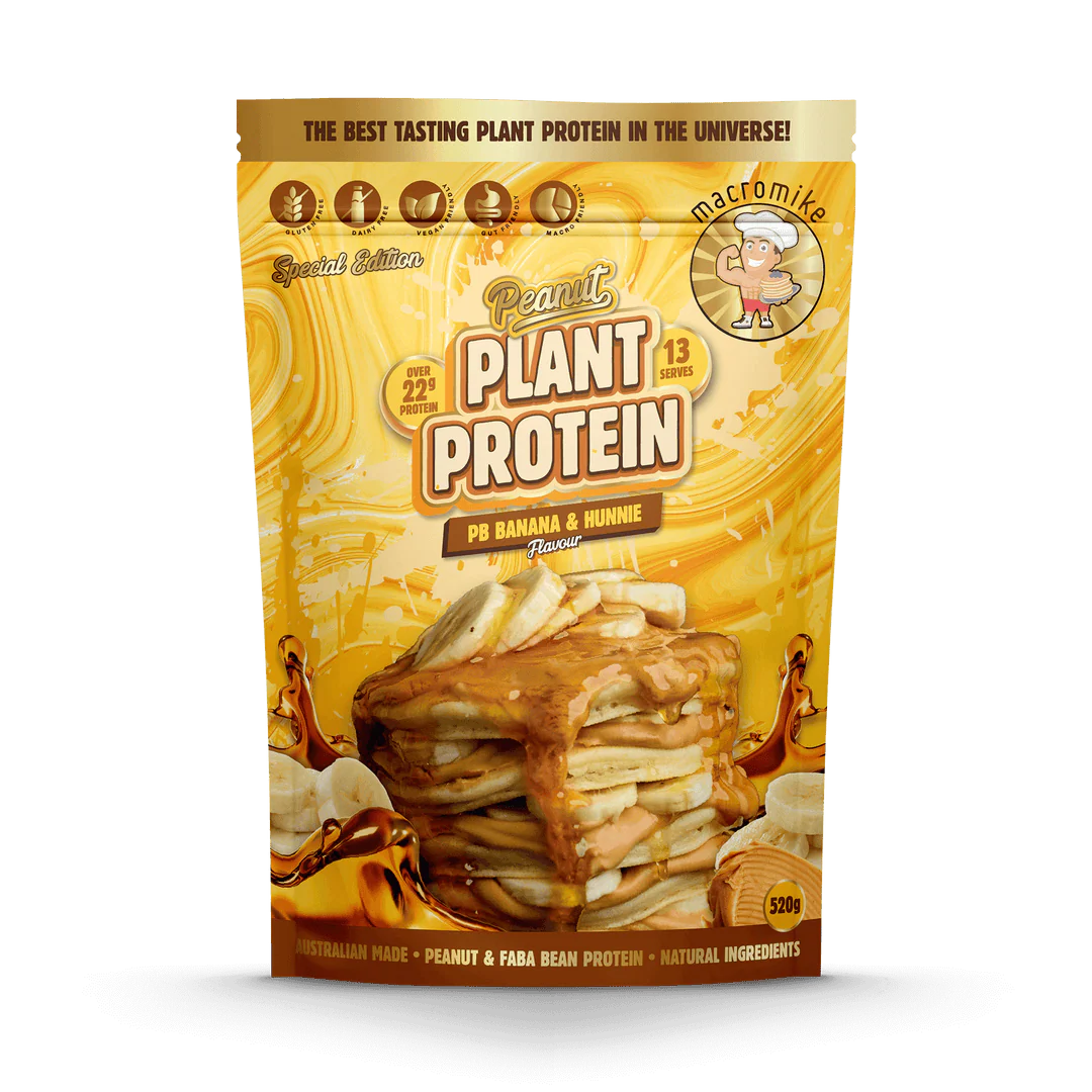 Macro Mike Special Edition Peanut Plant Protein 520g, PB Banana and Hunnie Flavour