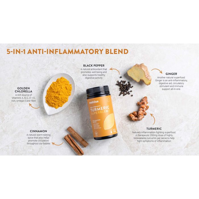 Melrose Organic Turmeric Superblend 120g, Inflammation Fighter - Image 3
