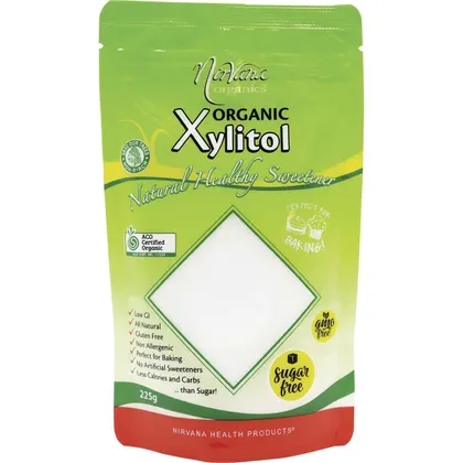 Nirvana Organics Xylitol 225g Or 750g, Certified Organic Resealable Pouch - Image 2
