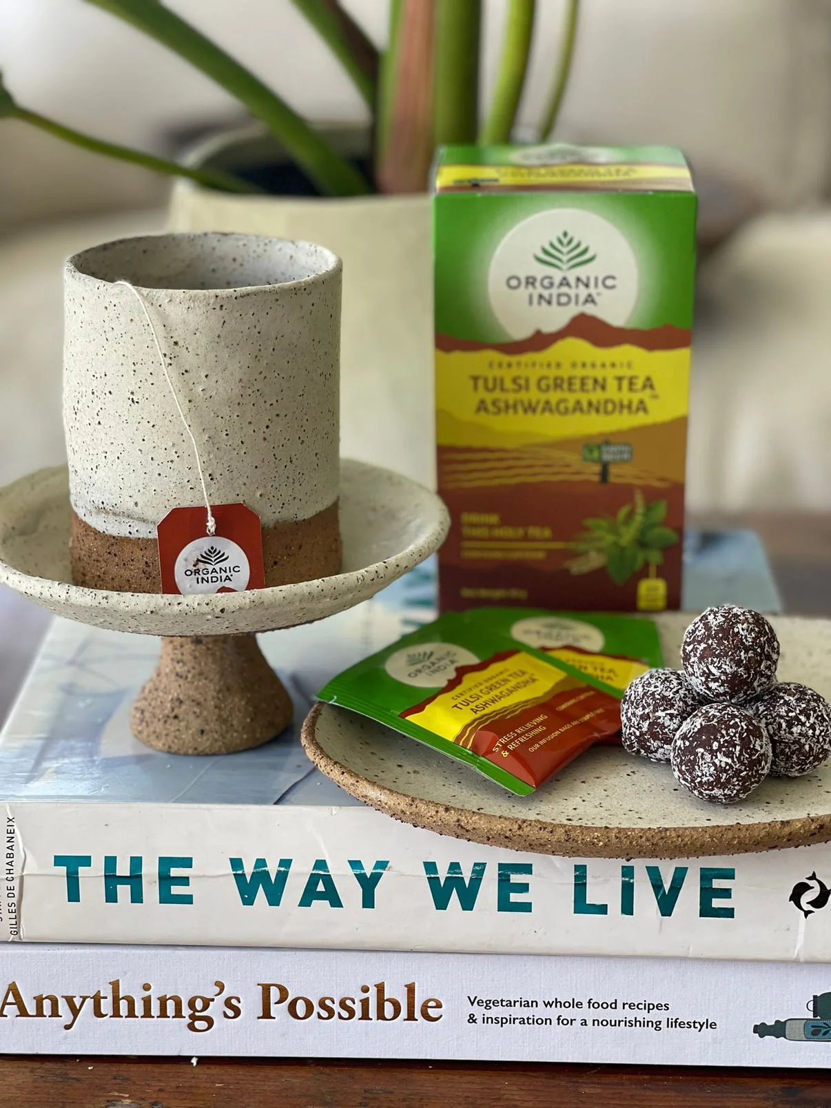 Organic India Wellness Tea Tulsi Ashwagandha, 25 Herbal Tea Bags; Certified Organic - Image 3