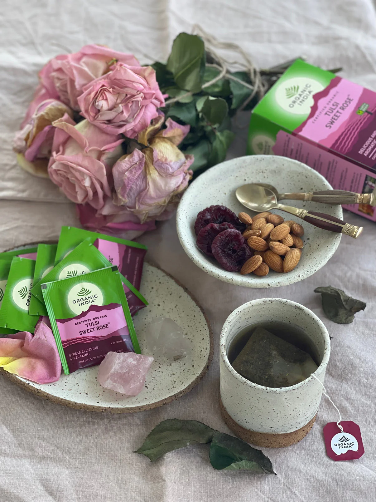 Organic India Wellness Tea Tulsi Favourites Assortment, 25 Herbal Tea Bags; Certified Organic - Image 2