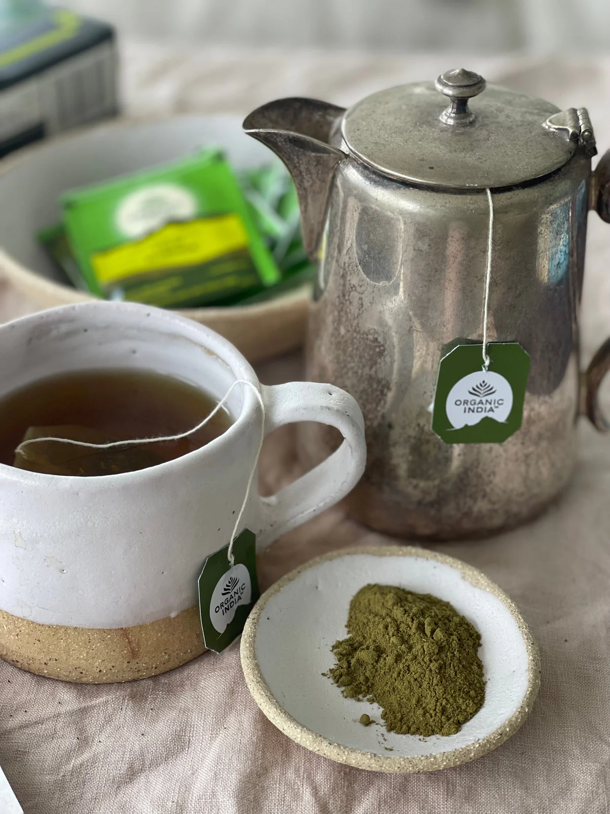 Organic India Certified Organic Tulsi Moringa 25 Herbal Tea Bags, Stabilizing & Nourishing - Image 3