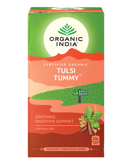 Organic India Wellness Tea Tulsi Tummy, 25 Herbal Tea Bags; Certified Organic - Image 4