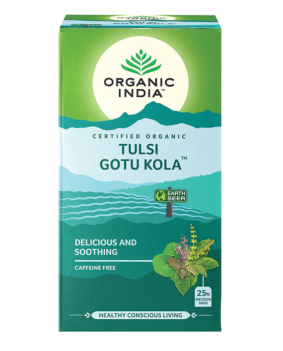 Organic India Wellness Tea Tulsi Gotu Kola, 25 Herbal Tea Bags; Certified Organic - Image 3