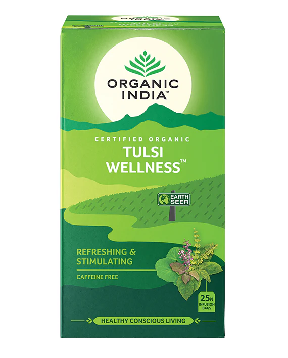 Organic India Wellness Tea Tulsi Wellness, 25 Herbal Tea Bags; Certified Organic - Image 3