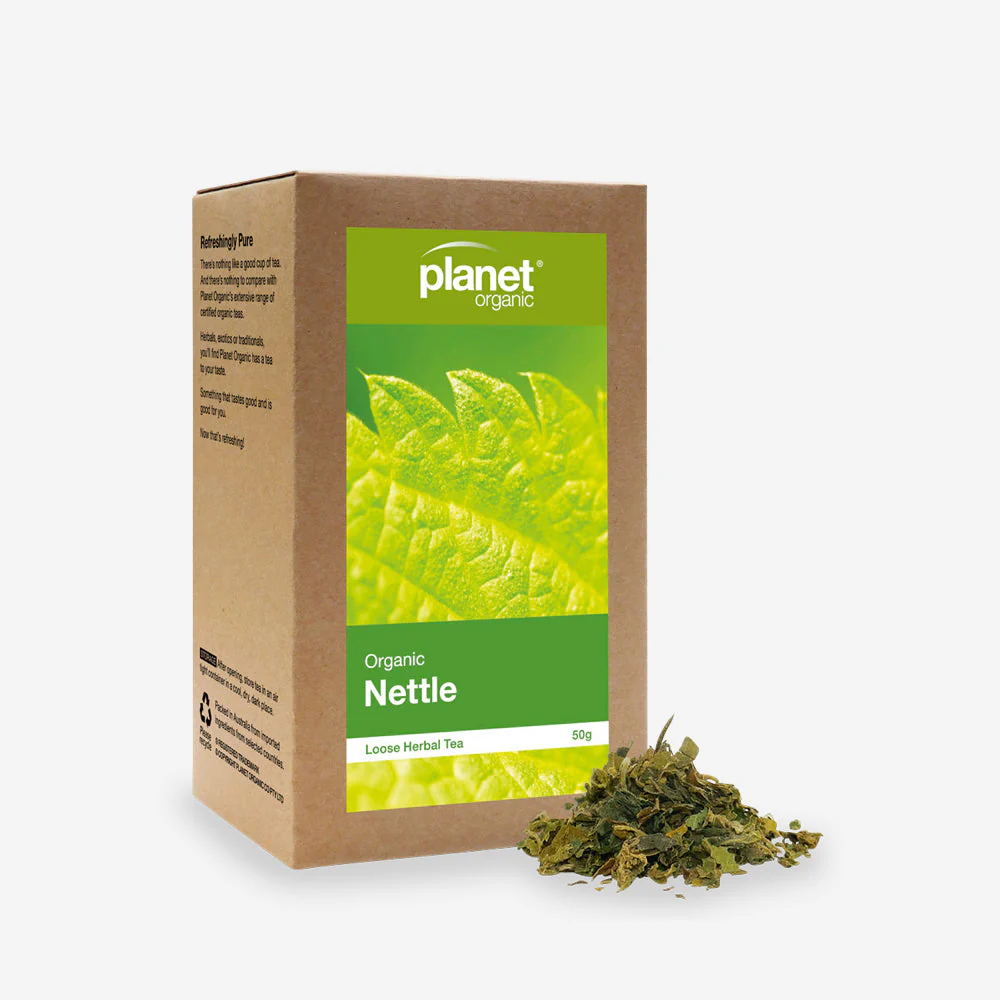 Planet Organic Certified Organic Herbal Tea Loose Leaf 50g, Nettle; Vitamin Rich
