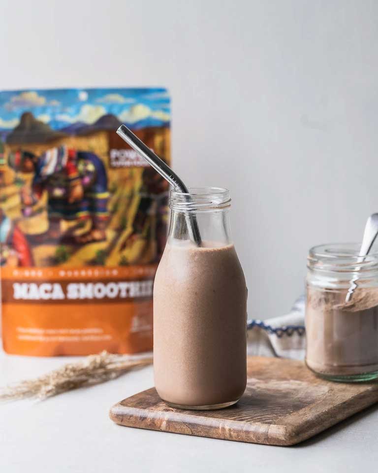Power Super Foods Certified Organic Maca Smoothie Powder "The Origin Series" 250g, Maca & Cacao Blend - Image 2