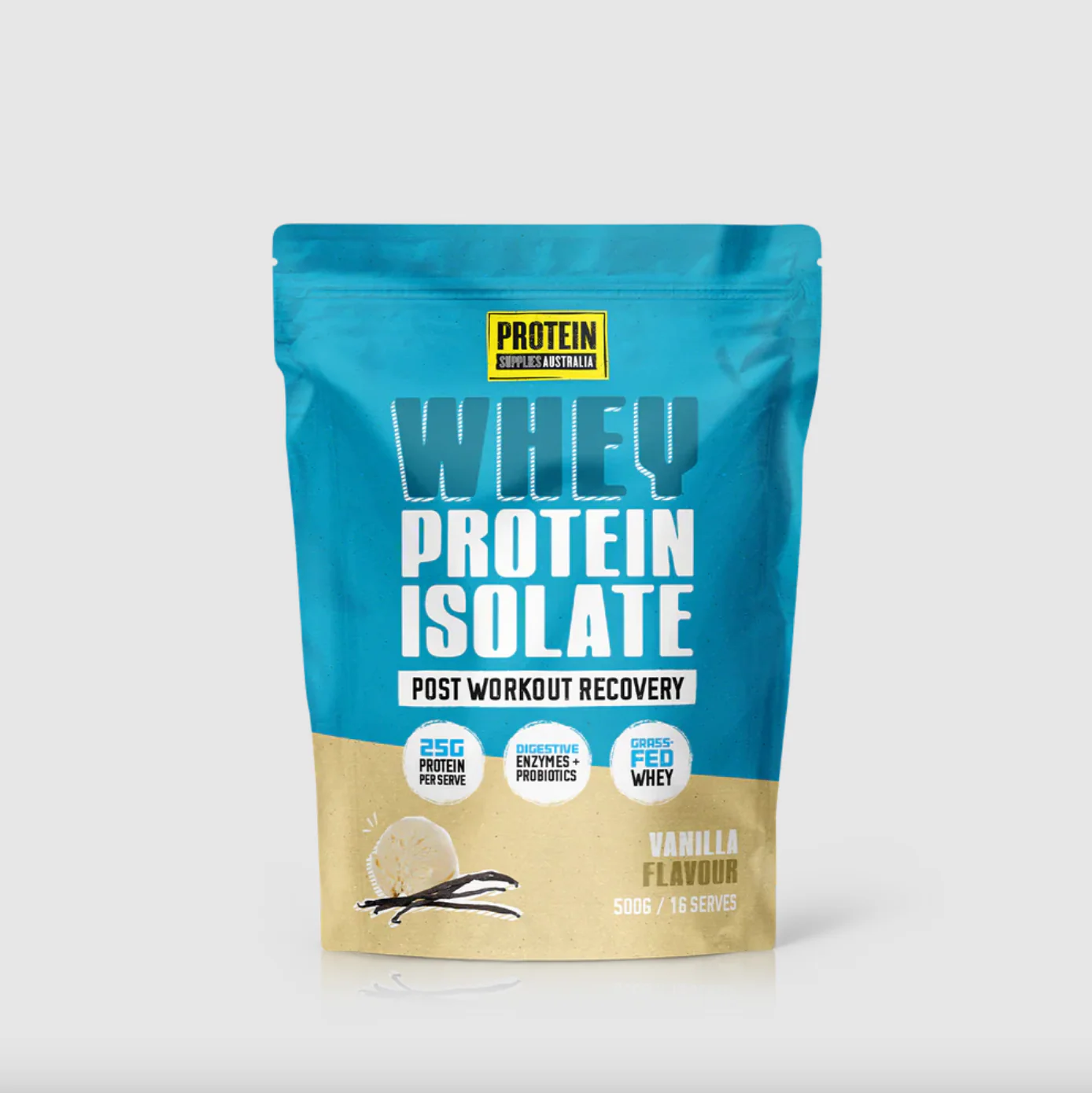 Protein Supplies Australia Whey Protein Isolate (WPI) 500g Or 1Kg, Vanilla Flavour - Image 2