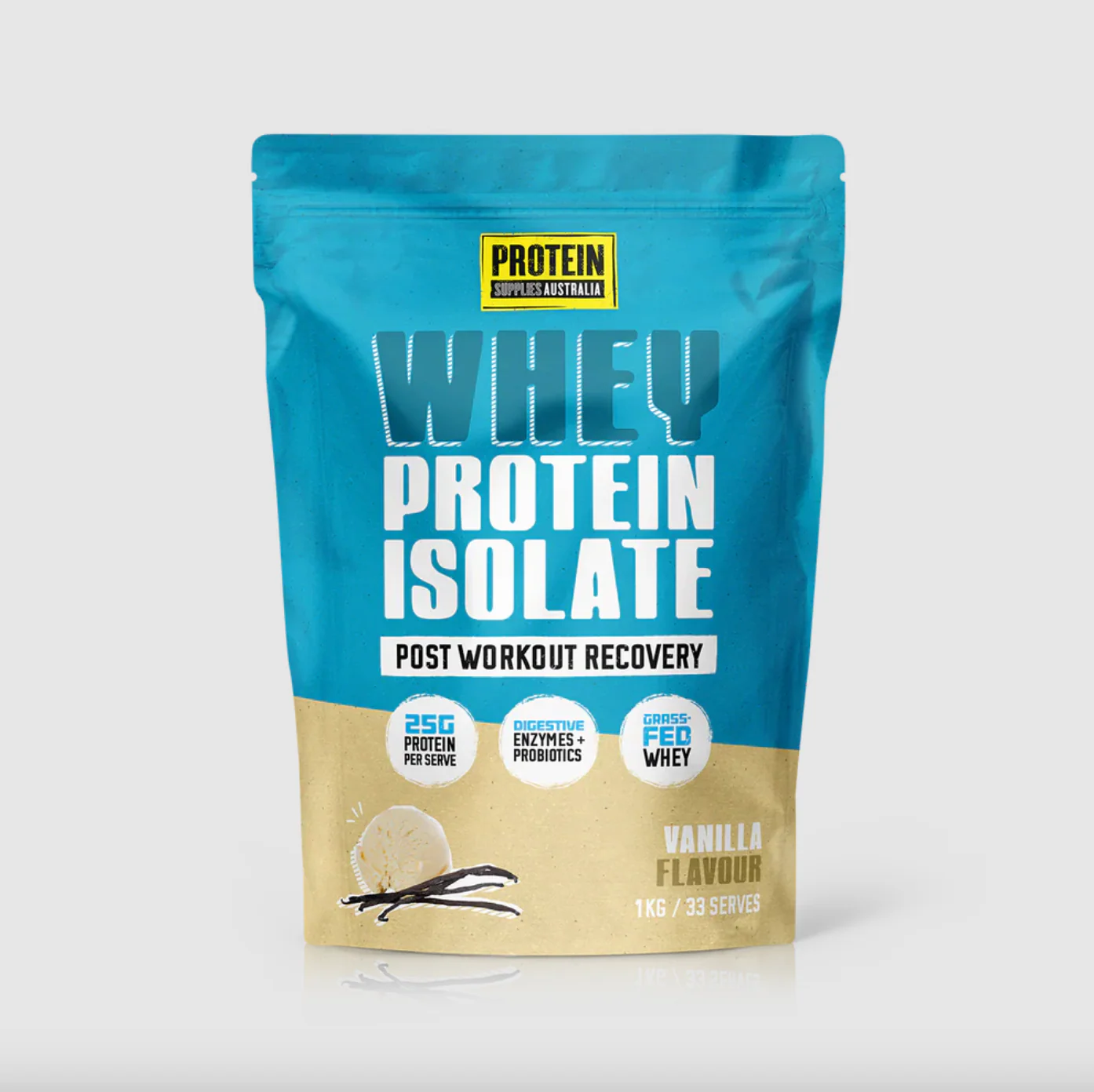 Protein Supplies Australia Whey Protein Isolate (WPI) 500g Or 1Kg, Vanilla Flavour - Image 3