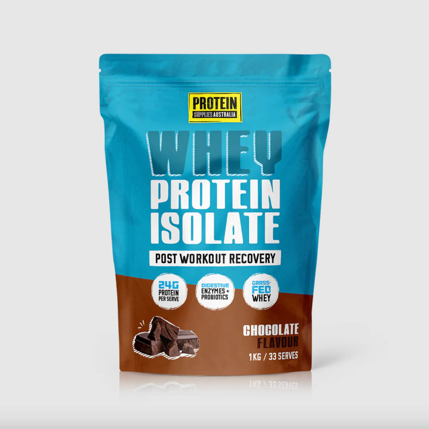 Protein Supplies Australia Whey Protein Isolate (WPI) 500g Or 1Kg, Chocolate Flavour - Image 3