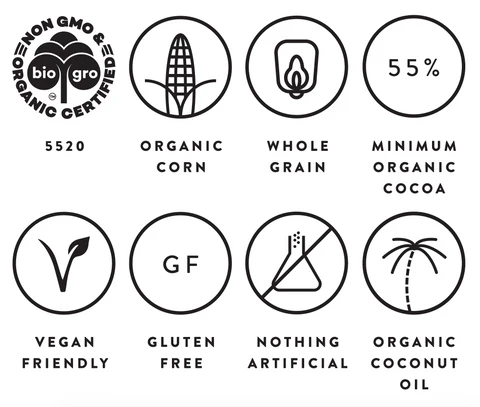 Serious Food Co. Certified Organic Popcorn 70g, Dark Chocolate Drizzle Flavour - Image 2