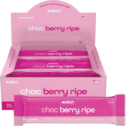 Switch Nutrition Snack Switch 60g, Choc Berry Ripe {Natural, Plant Based, Wholefood Bar} - Image 3