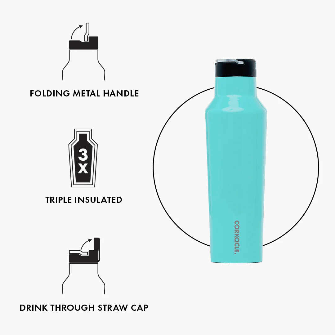 Corkcicle Classic Collection, Sport Canteen 600ml, Metallic Gunmetal - Image 4