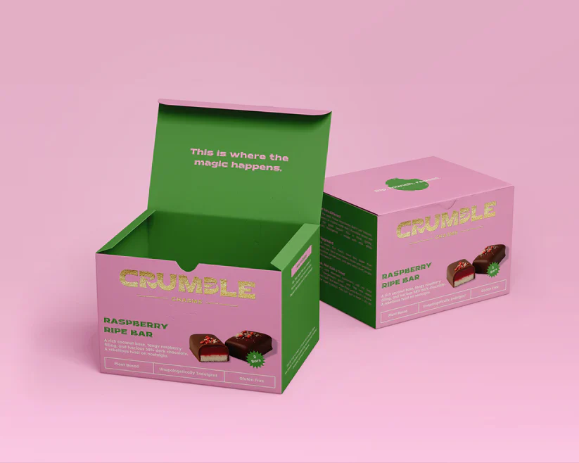 Crumble Charms Raspberry Ripe Bar 110g, With A Rich Coconut Base; Contains 2 Bars - Image 2