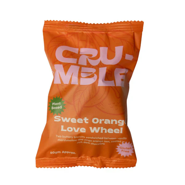 Crumble Foods Love Wheel 60g, Sweet Orange Flavour & Gluten-Free - Image 2