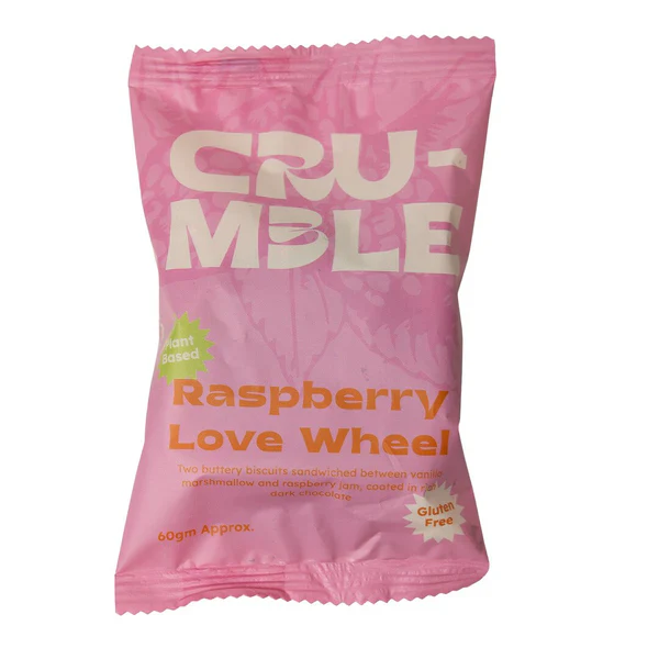 Crumble Foods Love Wheel 60g, Raspberry Flavour & Gluten-Free - Image 2