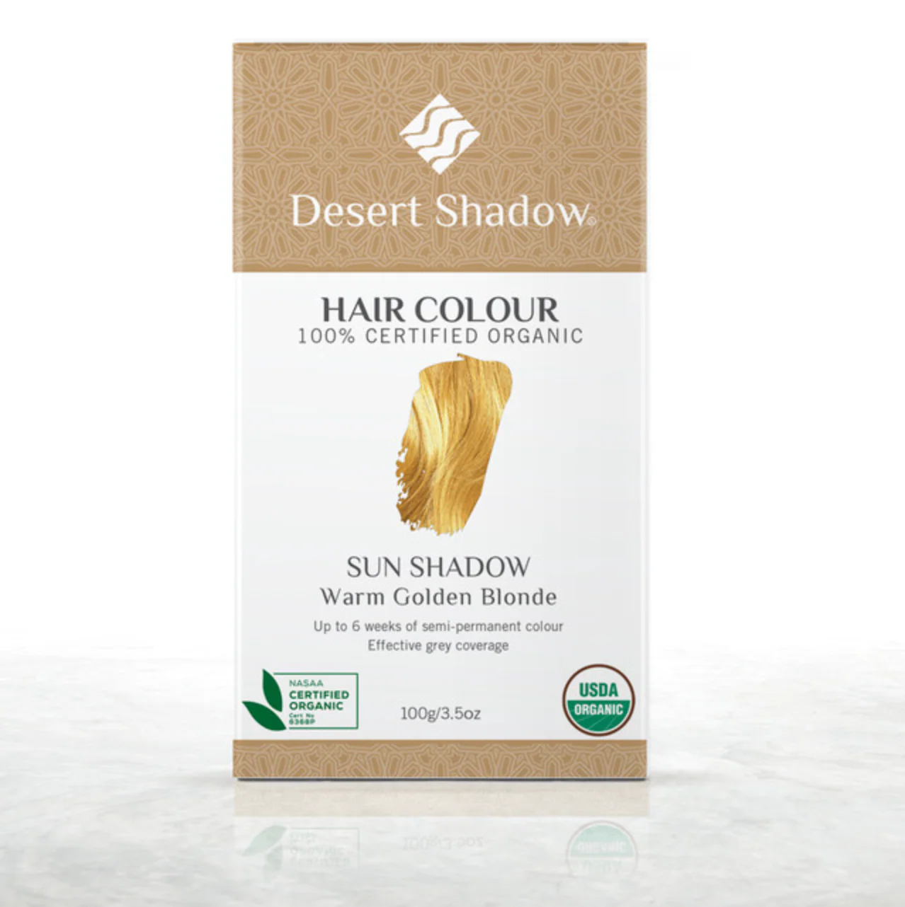 Desert Shadow Certified Organic Hair Colour 100g, Sun Shadow; Warm Golden Blonde