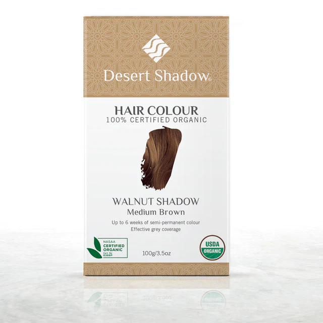 Desert Shadow Certified Organic Hair Colour 100g, Walnut Shadow; Medium Brown