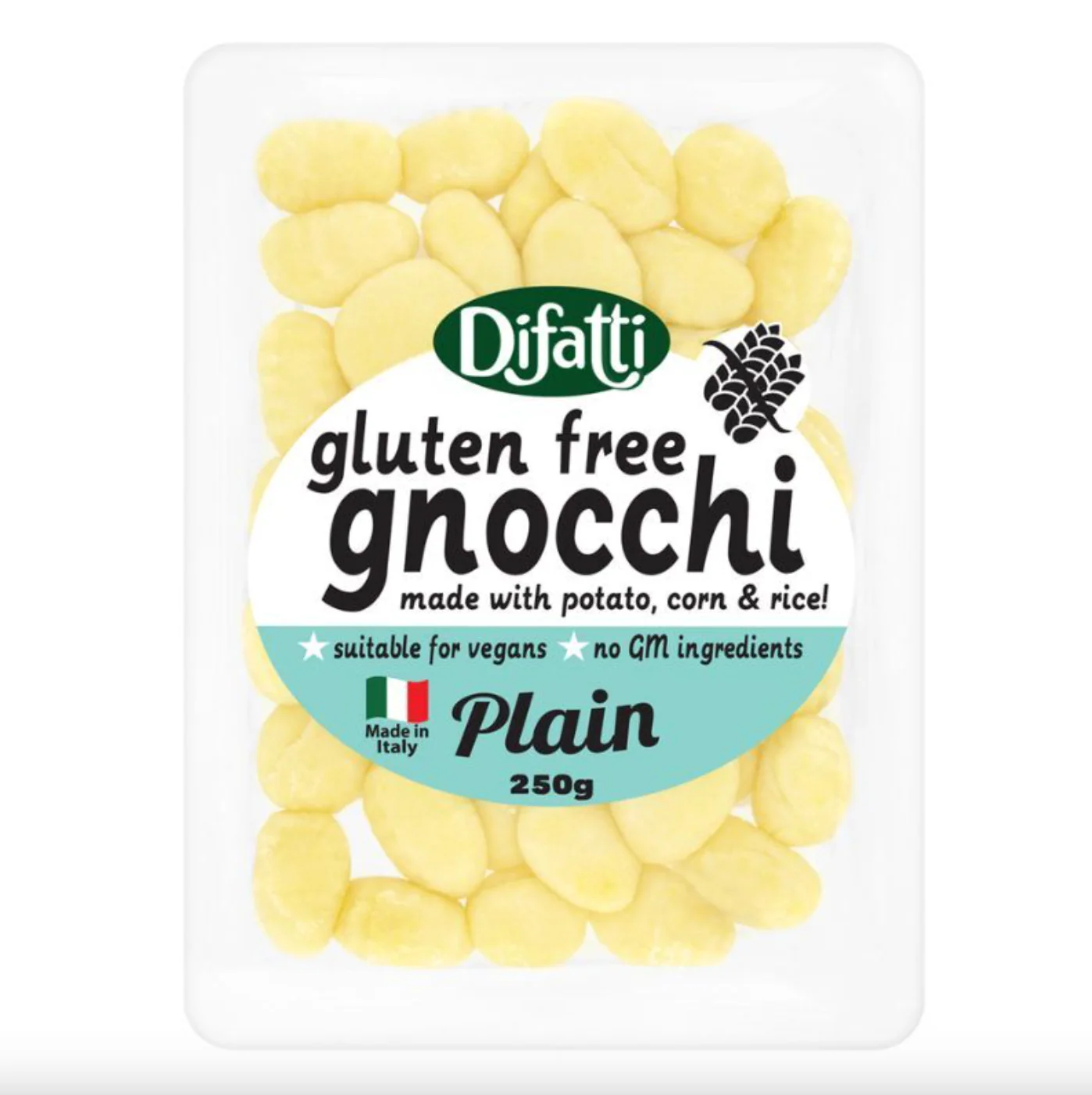 Diffati Gluten-Free Plain Gnocchi 250g, Made With Potato, Corn & Rice