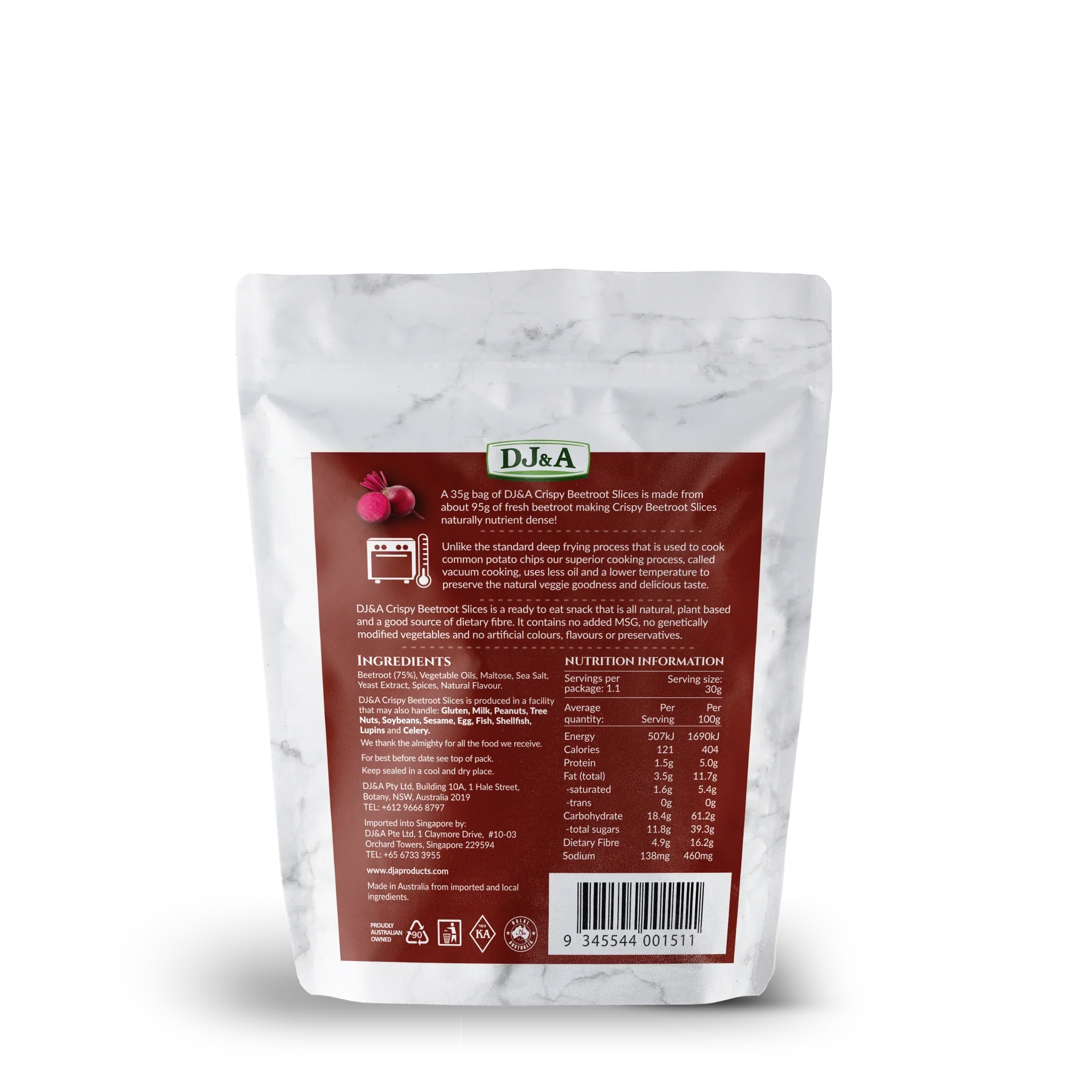 DJ&A Crispy Beetroot Slices 35g - Image 3