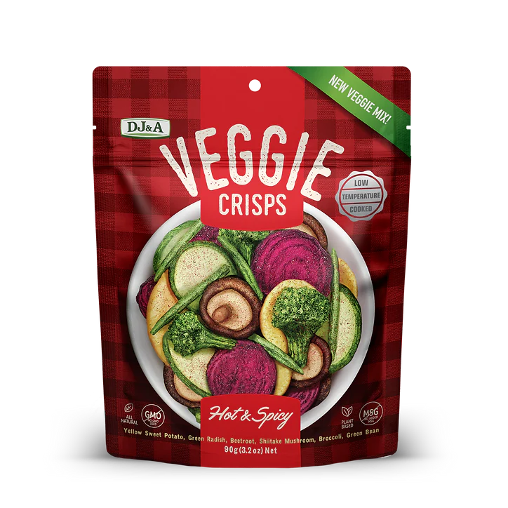 DJ&A Veggie Crisps 90g, Hot & Spicy