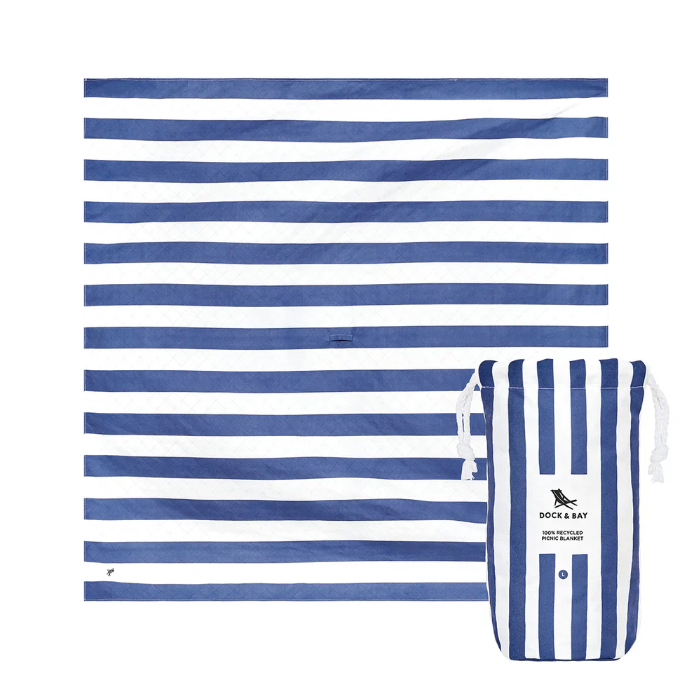 Dock & Bay Quick Dry Beach Blanket Cabana Collection Size Large, Whitsunday Blue Pattern - Image 2