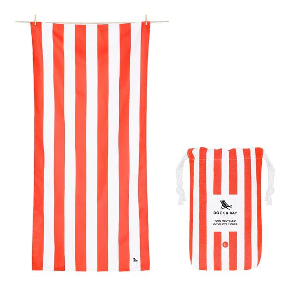 Dock & Bay Quick Dry Beach Towel Cabana Collection Size Large Or XLarge, Waikiki Coral Pattern - Image 2