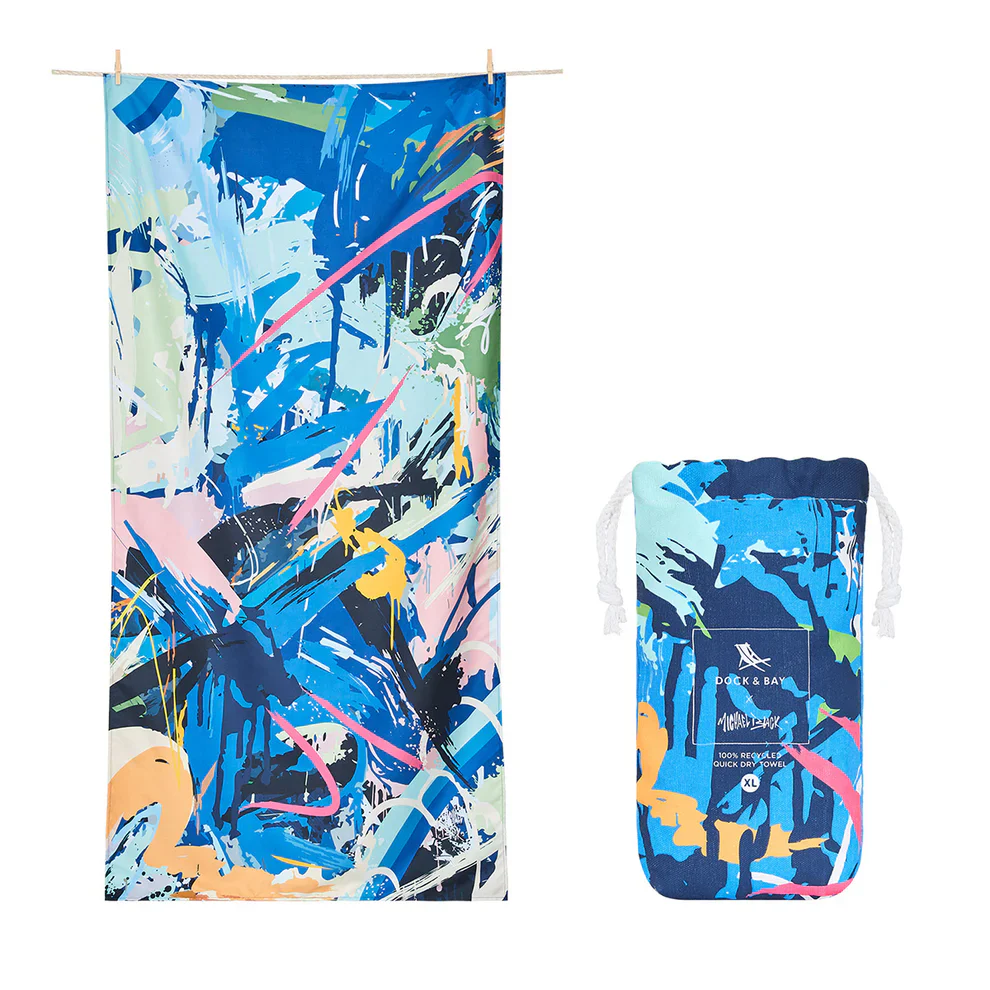 Dock & Bay Quick Dry Beach Towel Michael Black Collection Size XLarge, My Muse Pattern - Image 2