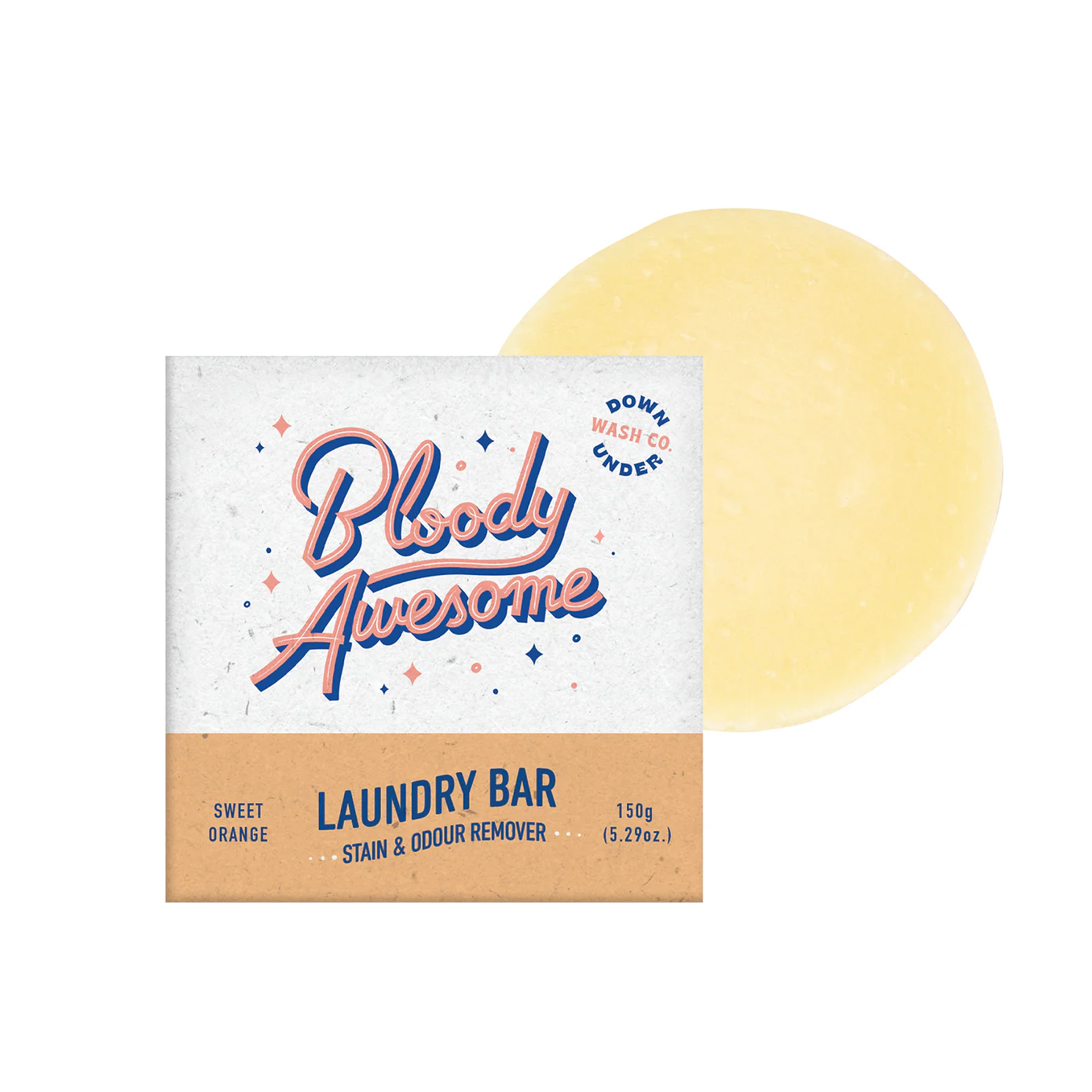 Downunder Wash Co Laundry Bar Stain & Odour Remover 150g, Sweet Orange - Image 2