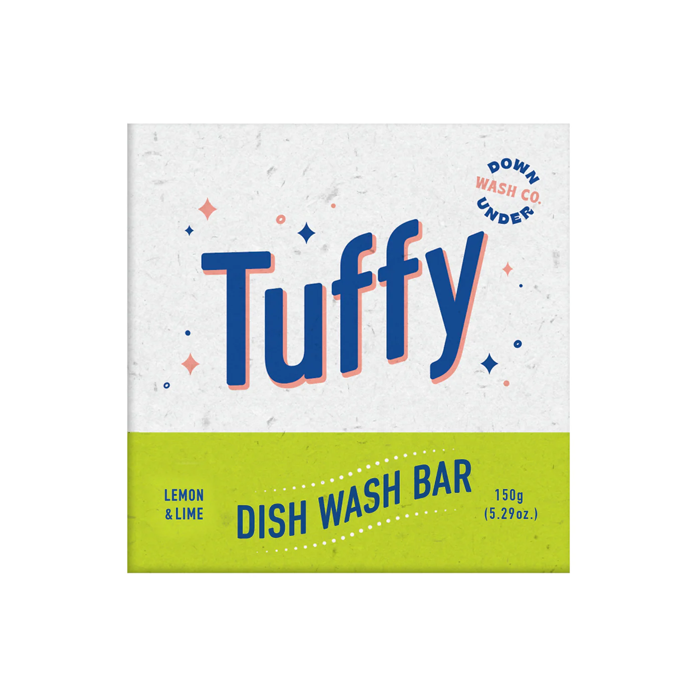 DownUnder Wash Co. Tuffy Dish Wash Bar 115g, Lemon & Lime
