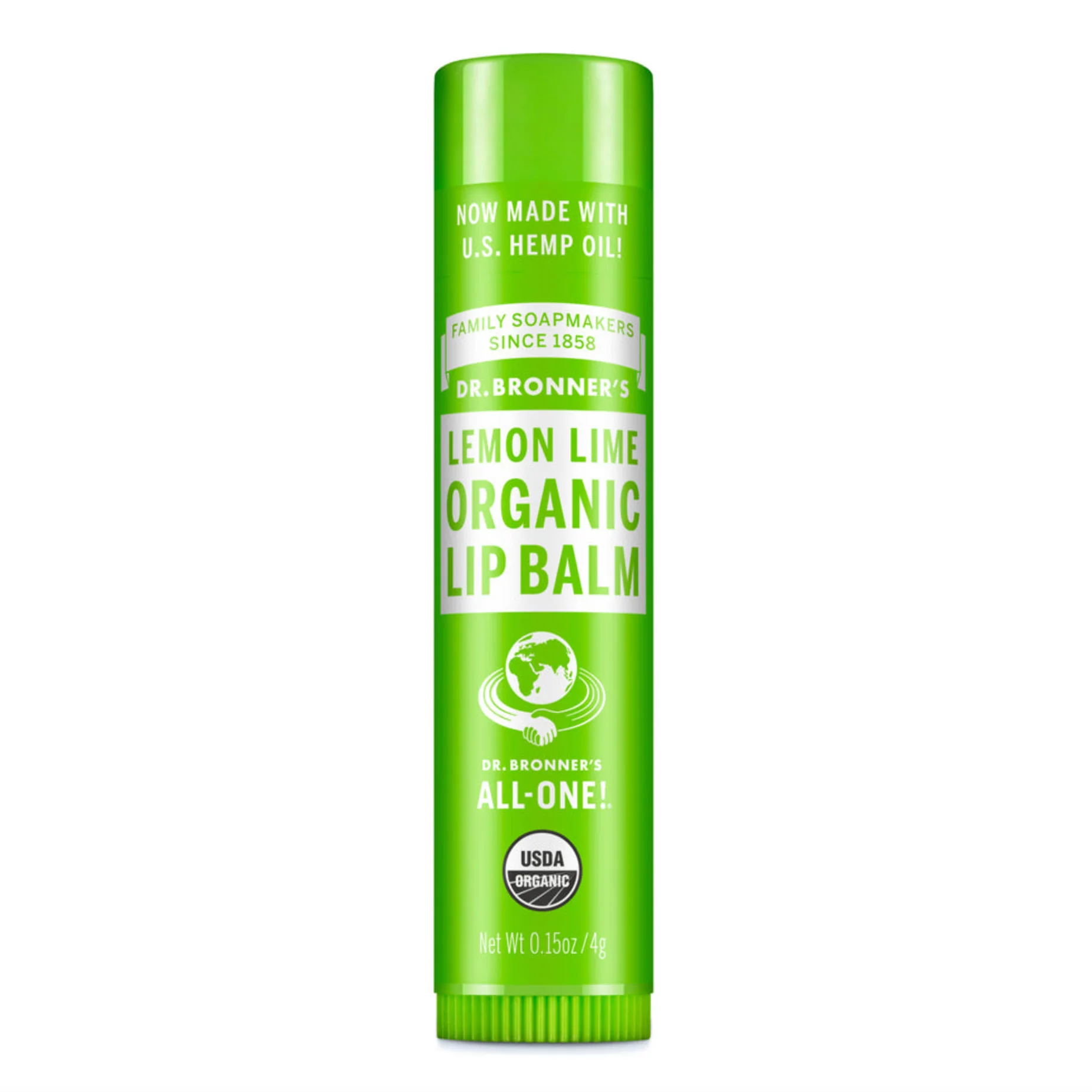 Dr Bronner's Organic Lip Balm 4g, Lemon Lime Flavour Soothes & Protects - Image 2