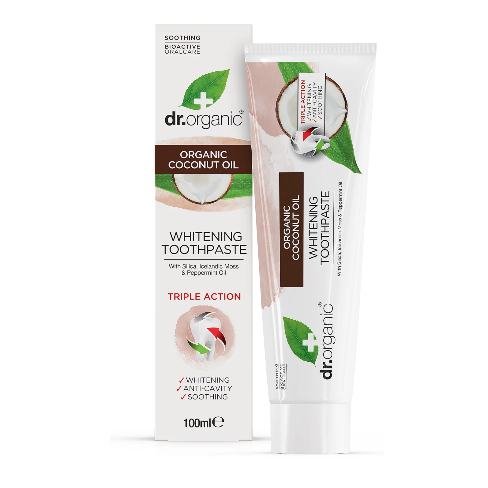 Dr Organic Toothpaste 100ml, Virgin Coconut Oil {Nourish & Whiten}