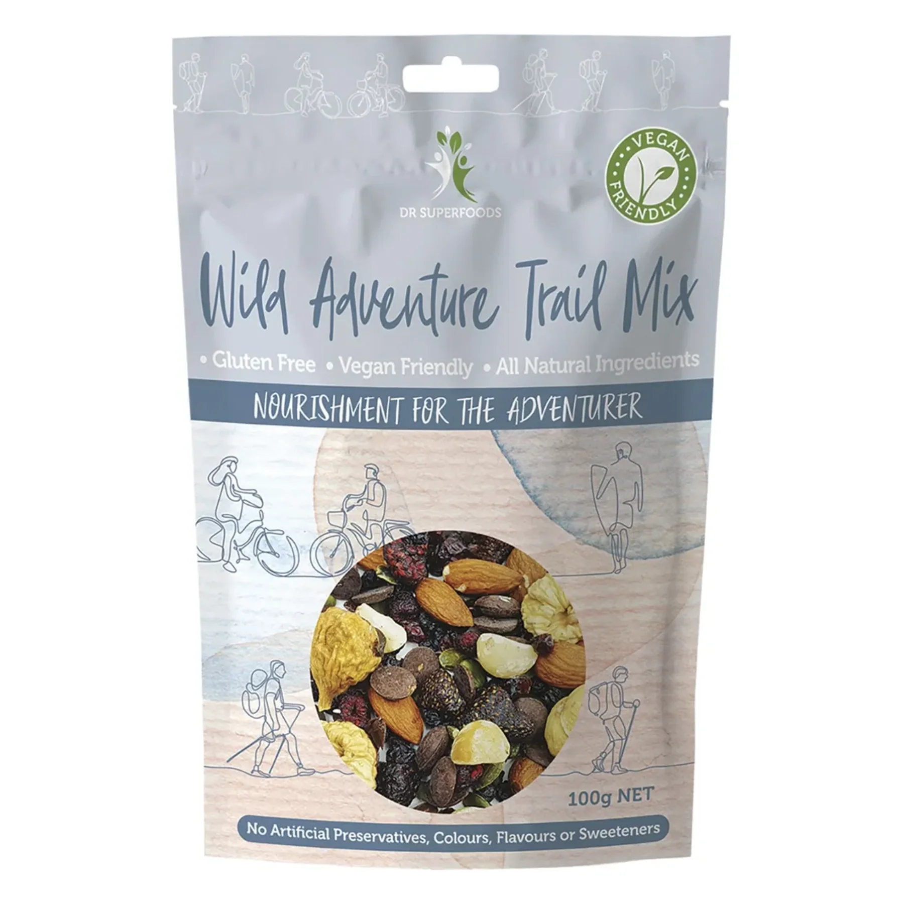 Dr Superfoods Wild Adventure Trail Mix 100g, Nourishment for the Adventurer