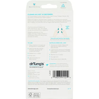 Dr Tung's Tongue Cleaner Stainless Steel, {Colour May Vary} - Image 2