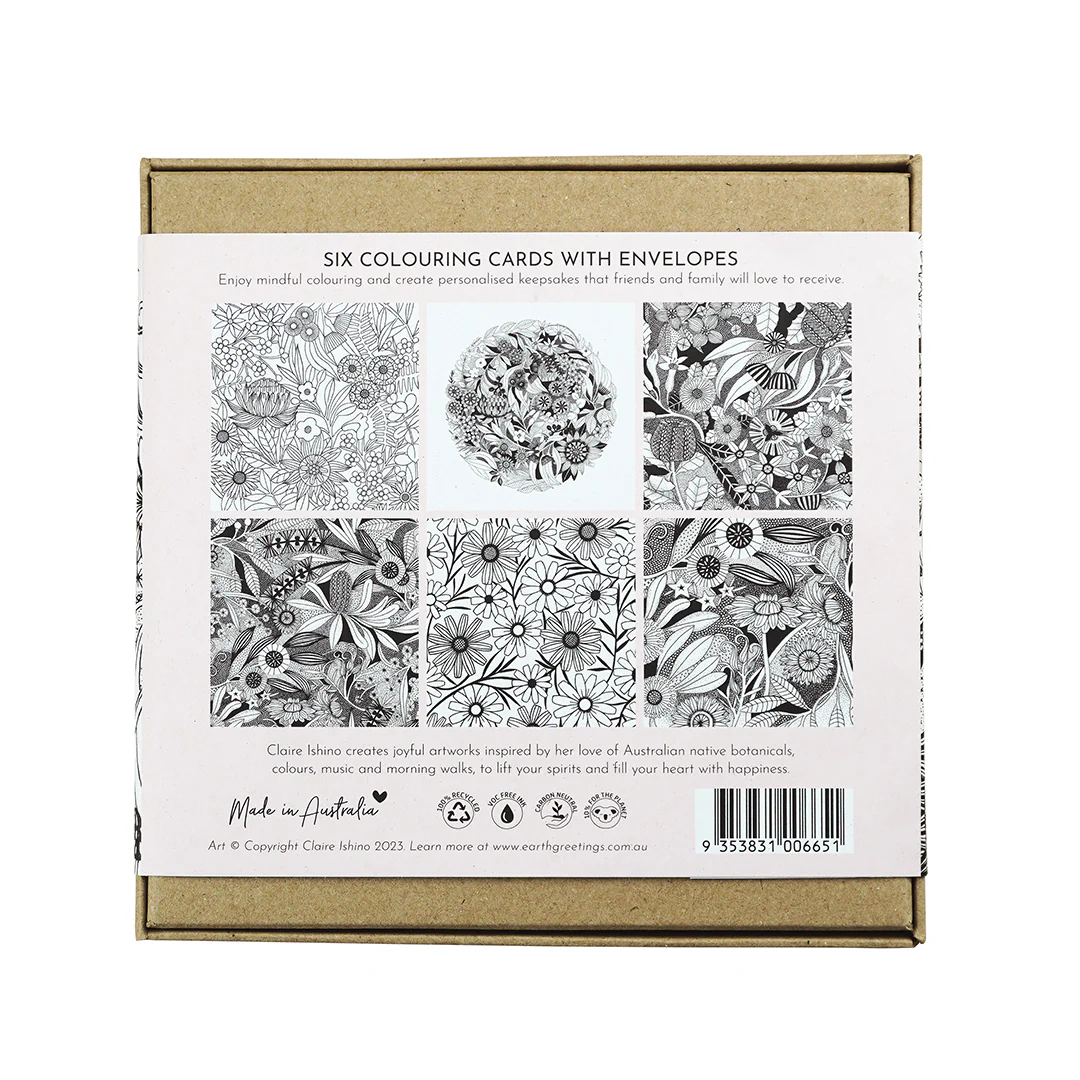 Earth Greetings 6 Greeting Colouring Cards, Australian Natives Design From The Claire Ishino Collection - Image 10