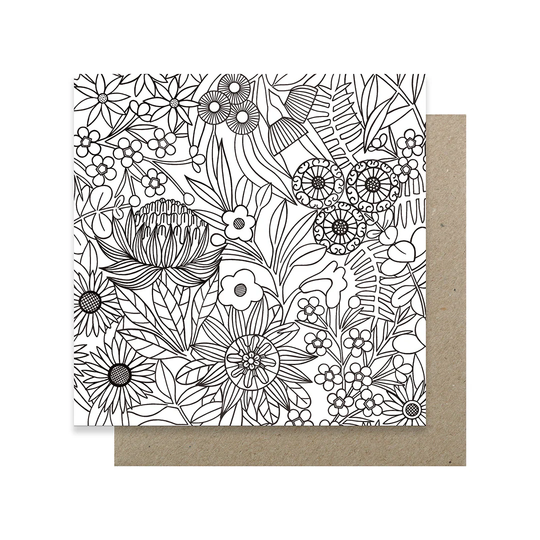 Earth Greetings 6 Greeting Colouring Cards, Australian Natives Design From The Claire Ishino Collection - Image 4
