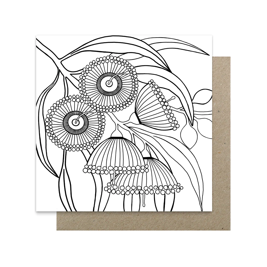 Earth Greetings 6 Greeting Colouring Cards, Dream In Flowers Design From The Claire Ishino Collection - Image 6