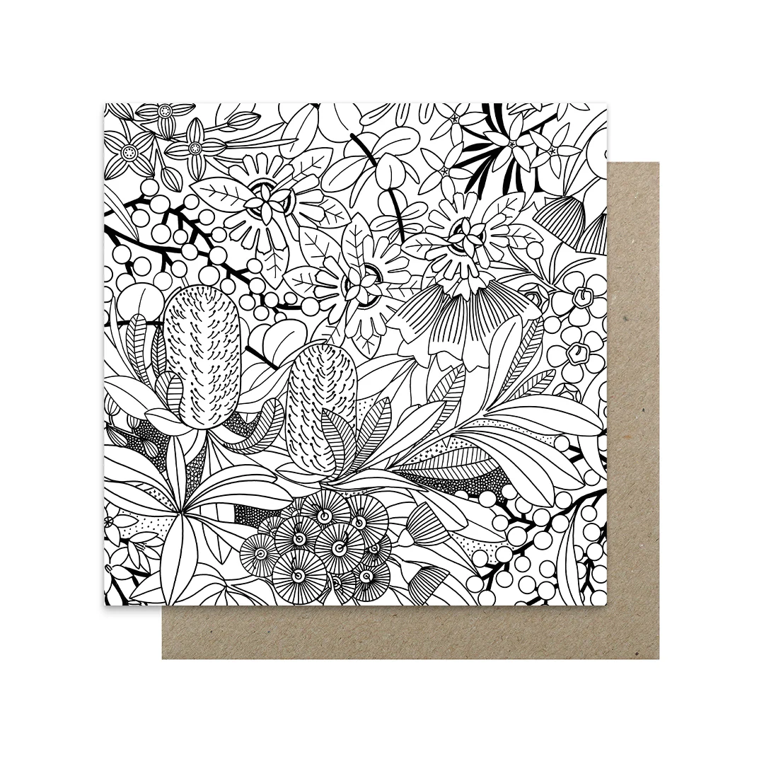 Earth Greetings 6 Greeting Colouring Cards, Dream In Flowers Design From The Claire Ishino Collection - Image 7