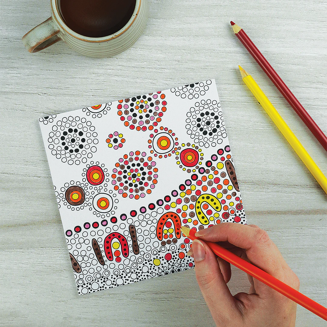 Earth Greetings 6 Greeting Colouring Cards, First Nation Art Design From The Domica Hill Collection - Image 2