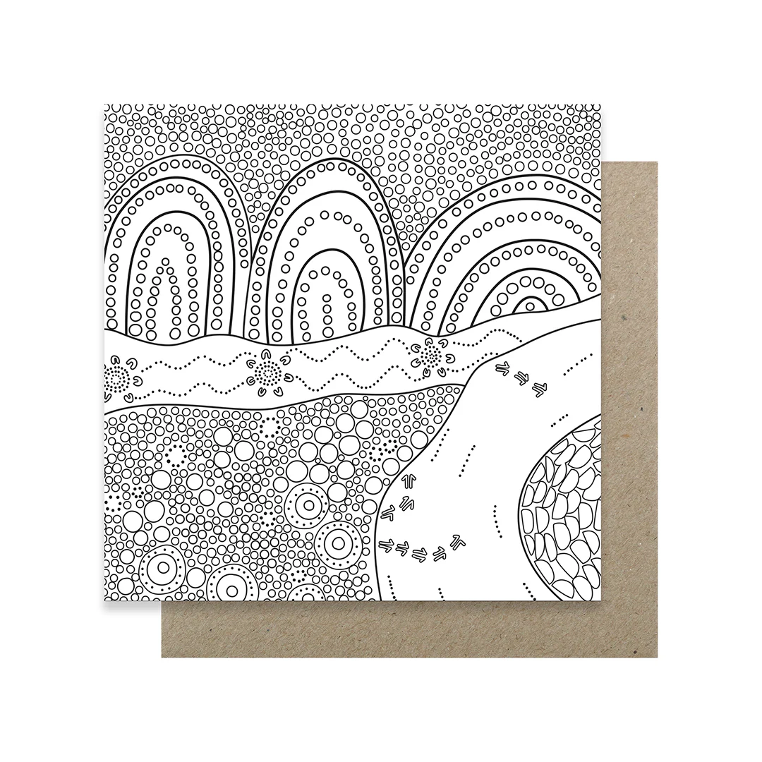 Earth Greetings 6 Greeting Colouring Cards, First Nation Art Design From The Domica Hill Collection - Image 9