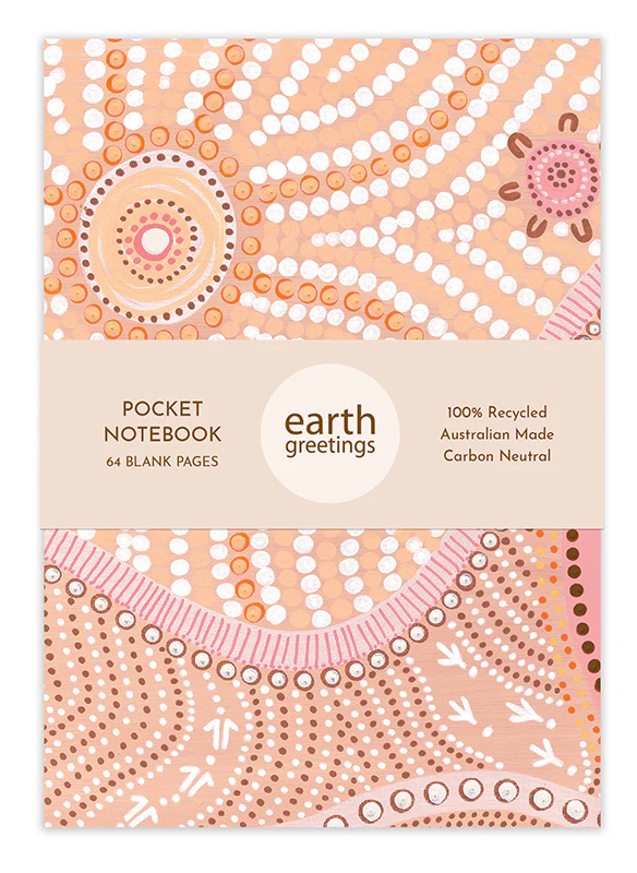 Earth Greetings Blank Pocket Notebook 64 Pages, Our Mother The Sun Design From The Domica Hill Collection