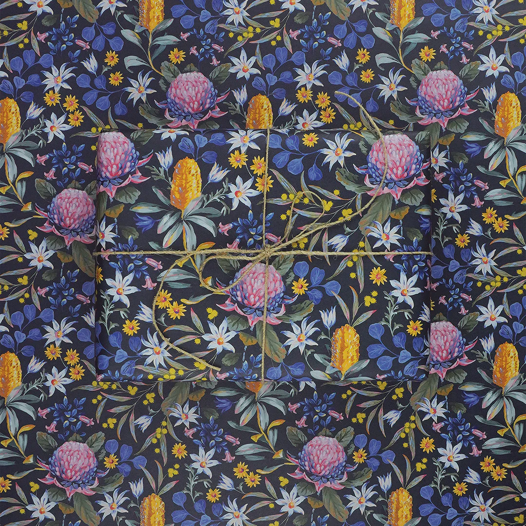 Earth Greetings Bushwalk Australian Folded Wrapping Paper, Jayne Branchflower Collection - Image 2