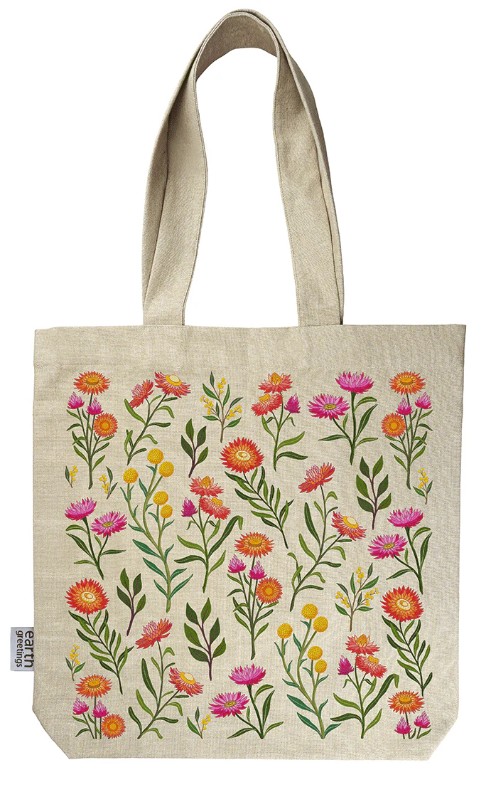 Earth Greetings Certified Organic Tote Bag With A Pocket Everlasting Love Design, Negin Maddock Collection - Image 3