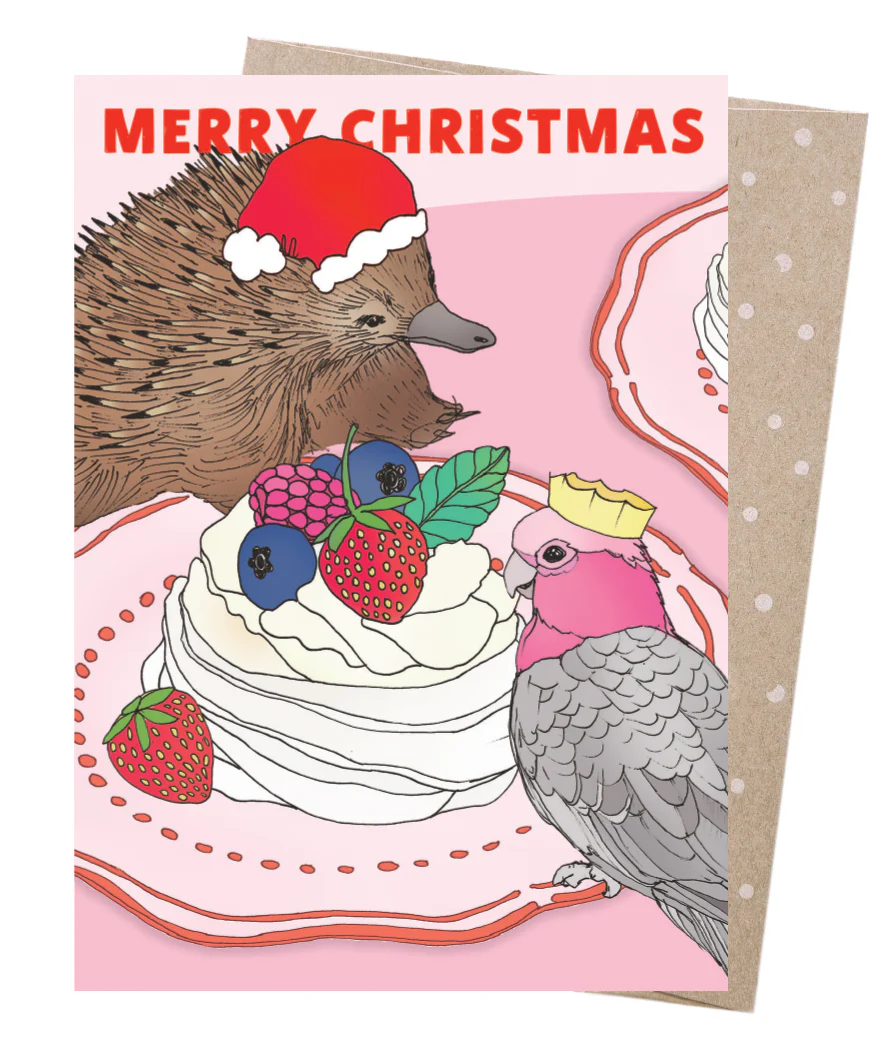 Earth Greetings Christmas Dessert Card, Victoria McGrane Collection (Includes One Card & One Kraft Envelope)